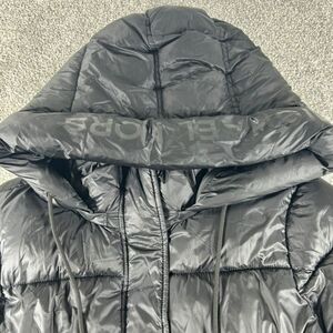 Michael Kors Black Hooded Belted Long Puffer Coat Woman’s Read Description